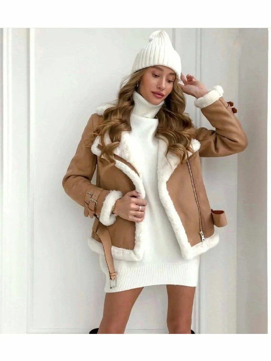 The Fur Vault Toscana Shearling Hooded Wrap Coat Hooded wrap coat, Shearling coa