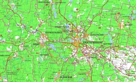 Карта первоуральска спутник