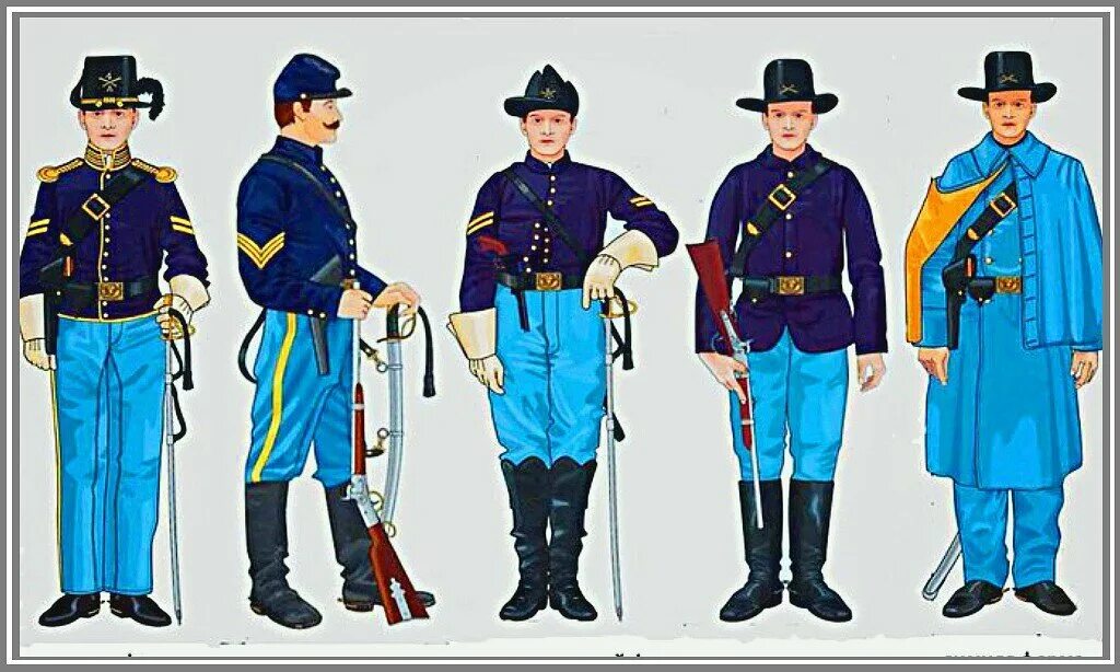Форма юга и севера. Форма конфедератов сша и северян.