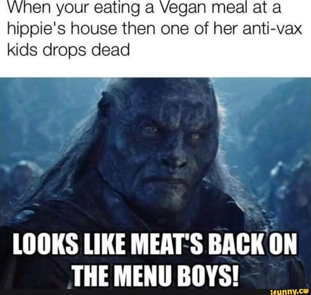 Like back. Looks like meat is back on the menu boys. Углук этих пока есть нельзя. Look like meme.