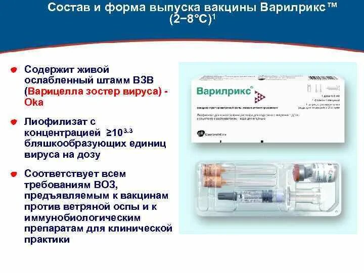 Прививка от ветряной оспы детям. Вакцина ветряная оспа Варилрикс.