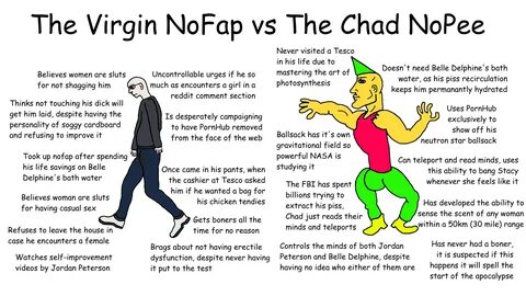 The Virgin NoFap vs The Chad NoPee : virginvschad.