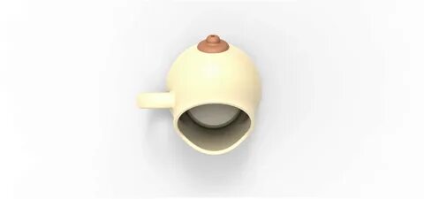 boob mug, 3d printing design, 3d printing object, 3d printabl...