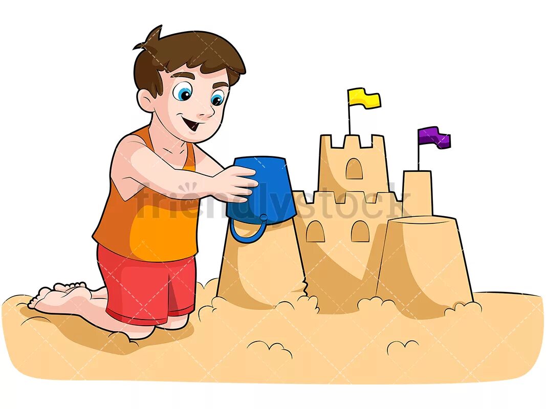 Drive a car make a sandcastle. Дети строят замок из песка. Песочный замок на белом фоне. Песок cartoon. Песочный замок в песочнице.