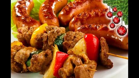 Шашлык мясо овощи
