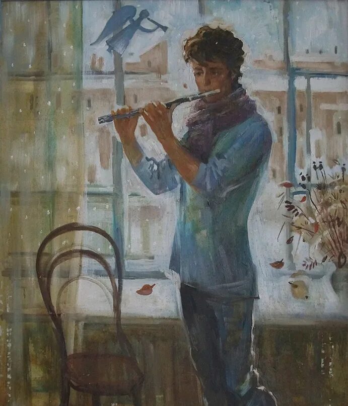Играющий на флейте. Картина живопись флейтист музыкант. Мальчик с флейтой картина. Флейтист в современной живописи. Живопись маленькие музыканты.
