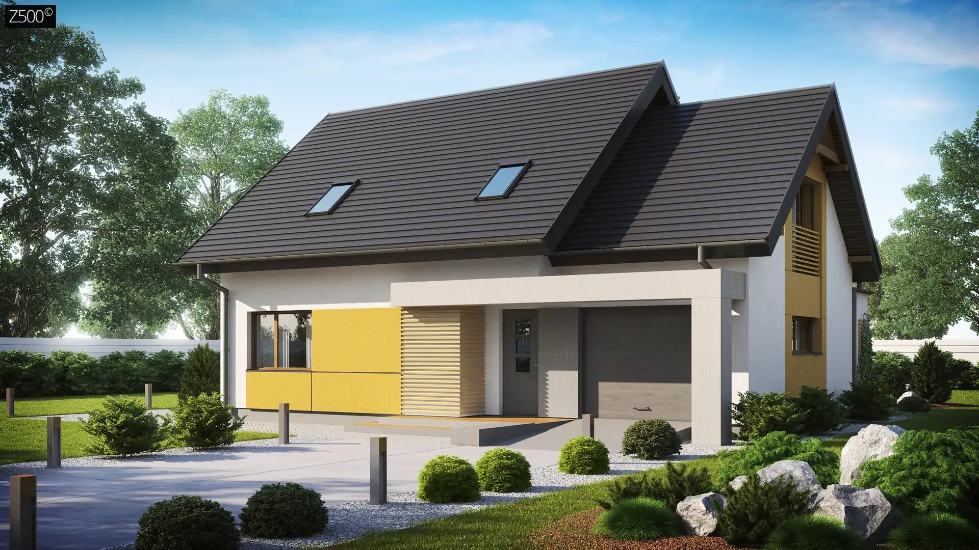 Проект домов одноэтажных мансардный крыша Projekt domu Anka dr-ST (TPC-798) 117.6m² Estilo de vida, Estilo, Vida