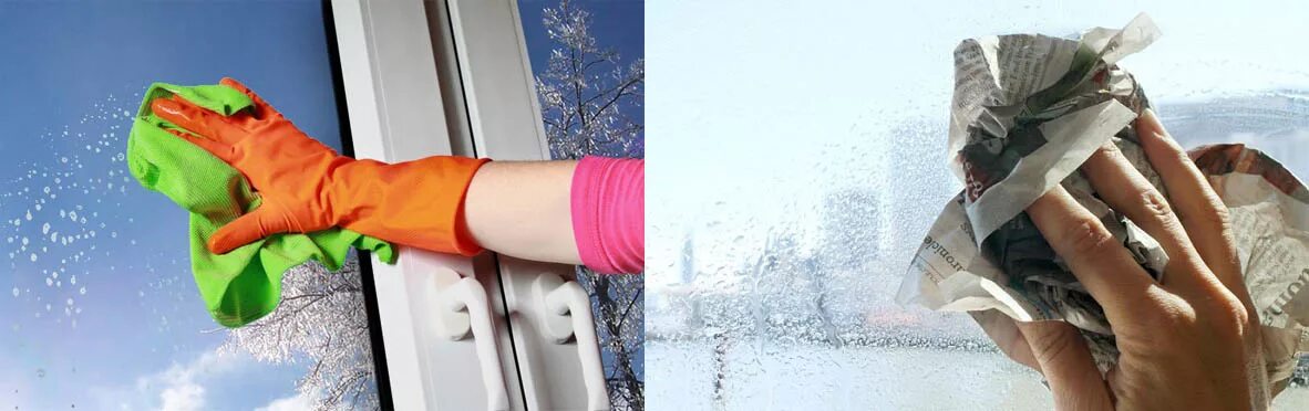 Мойка окон газетой. Утепление окна мыльными тряпками. Протирать окно. Чистка окон. Протирать окно.