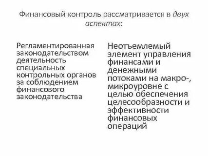 Принципы и методы финансового контроля