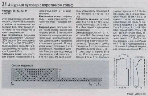 Воротник свитера спицами схема и описание