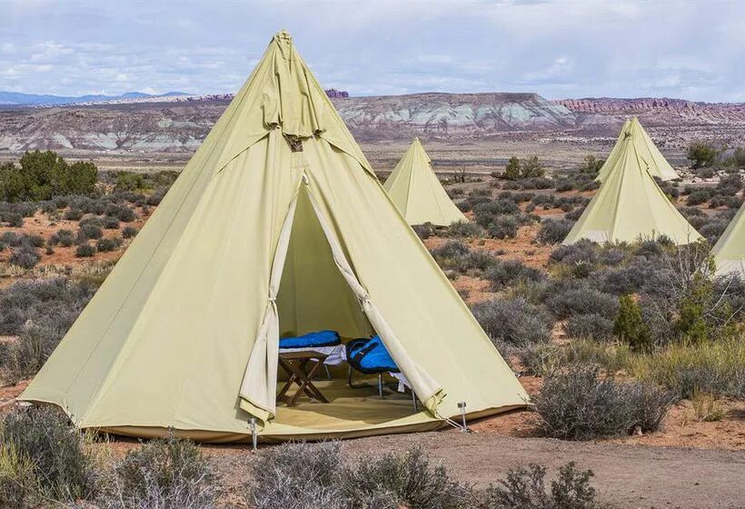 Under canvas. Under canvas