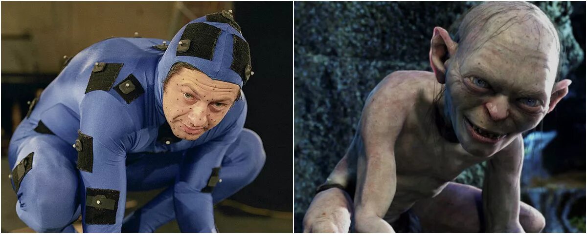 компьютерная графика в фильмах. графика в киноиндустрии. восстание планеты обезьян фильм 2011. спецэффекты в киноиндустрии. энди серкис в костюме голума.