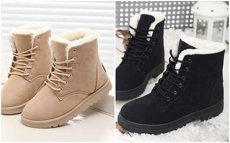 New Arrival Brand Winter Thick Red Boots Fashion Snow Boots For Women Fur Shoes 