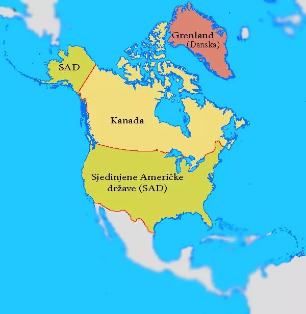 Страна на севере материка. Политическая карта Северной Америки. Страны Северной Америки. Материк Северная Америка политическая карта. Карта Северной Америки со странами.