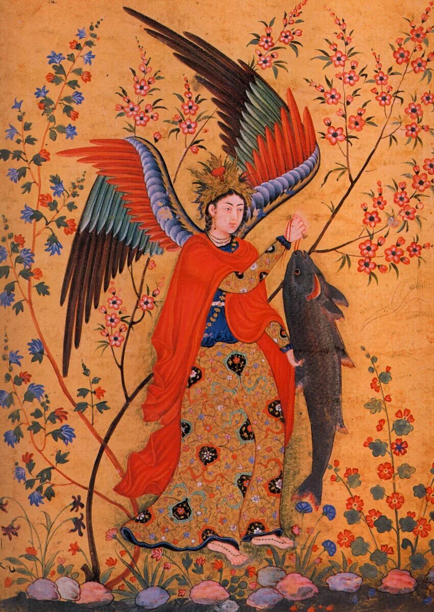 Как выглядят ангелы в исламе. Архангел рафаил миниатюра. Ангел джибриль в исламе. Джабраил пророк. Ангелы в исламе.