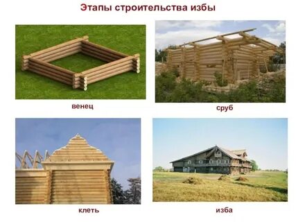 Из какого дерева строили избы на руси