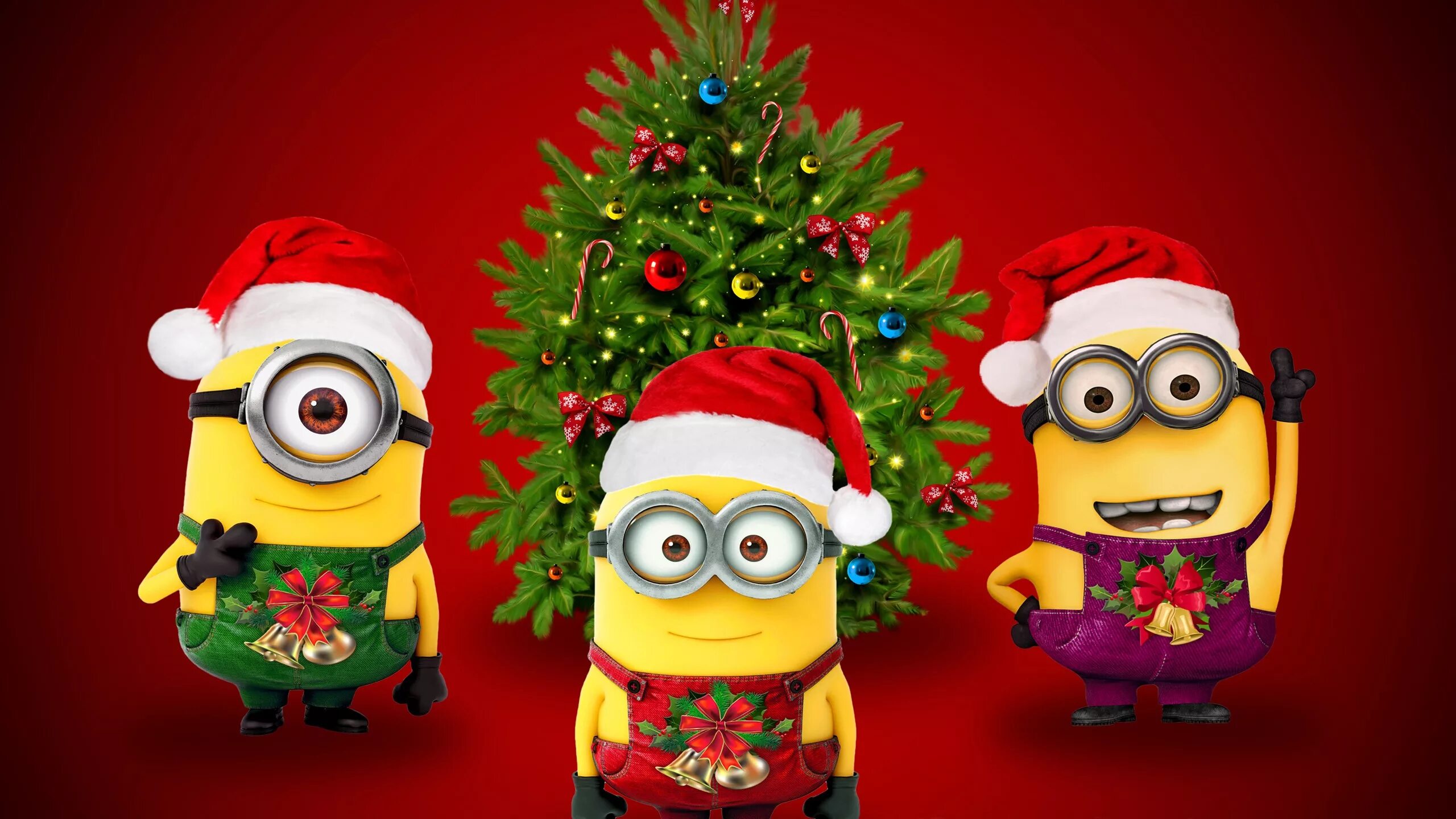 Minions holiday special. Миньоны новый год. Миньоны с новым годом. Миньоны новогодние обои. Миньоны на рабочий стол.