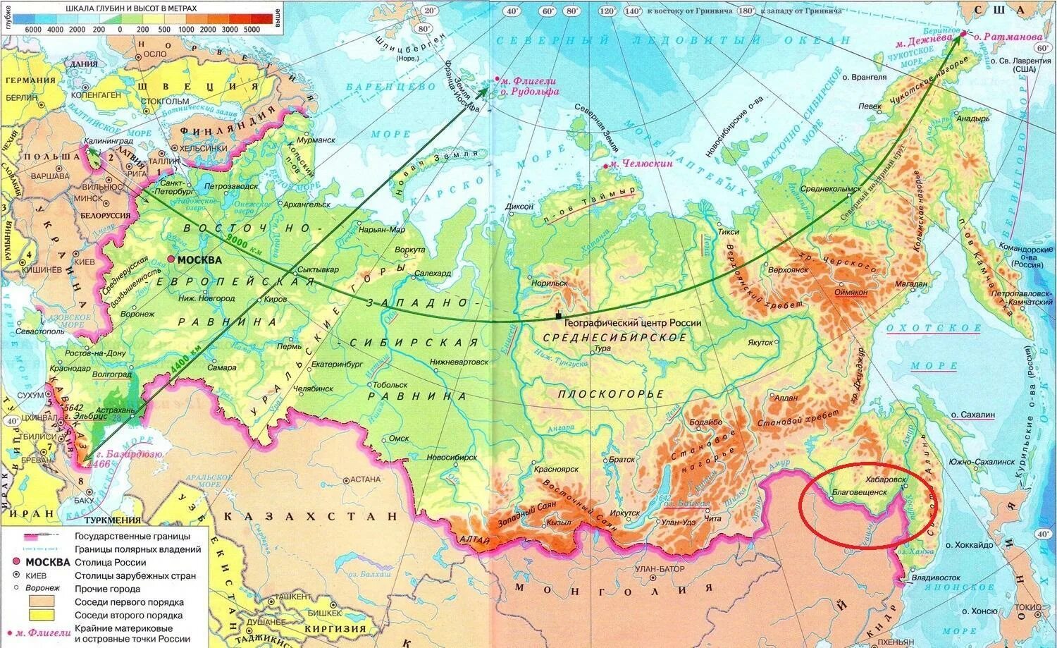 Восточное направление красноярск. Страны граничащие с Россией на карте. Карта России с границами других стран. С кем граничит Россия на карте. Граница России карта география.