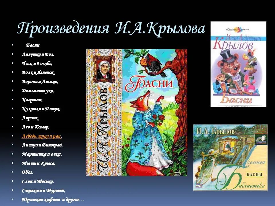 Говорящие названия произведений. Названия произведений Крылова. Список произведений Крылова Ивана Андреевича. Произведение Ивана крылоталв.