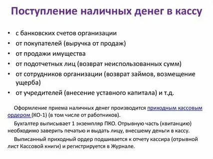 Виды финансовых поступлений