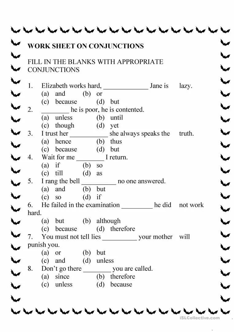 Fill in because
