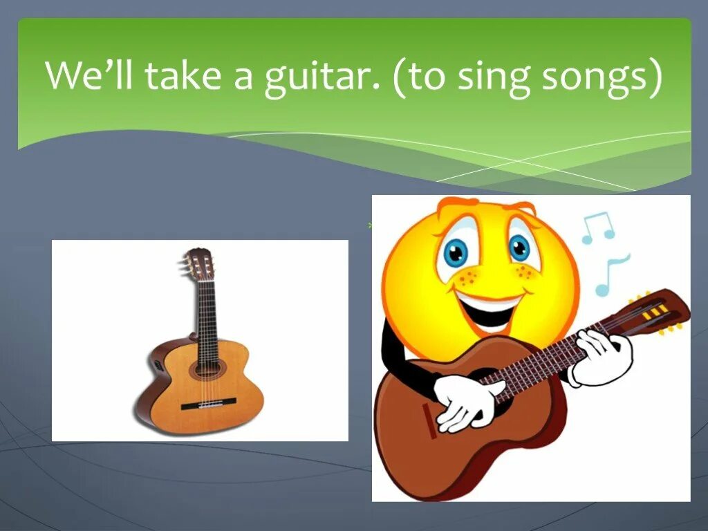 Make picture sing. Sing Guitar. Sing a Song.