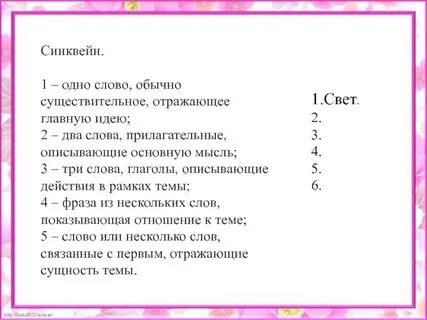 Синквейн черемуха
