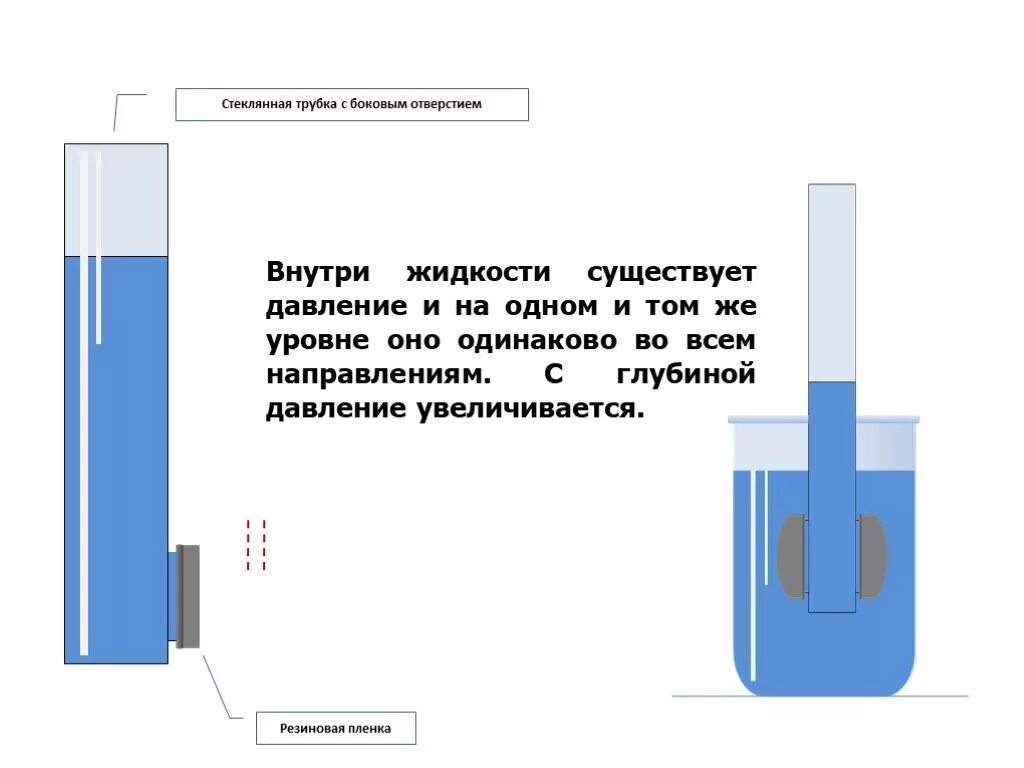 Как на опытах показать что давление внутри. Давление внутри жидкости на одном и том же уровне. давление жидкости на одном уровне. боковое давление жидкости. внутри жидкости существует давление.