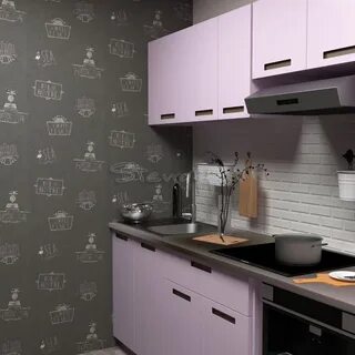 Цвет обоев для кухни