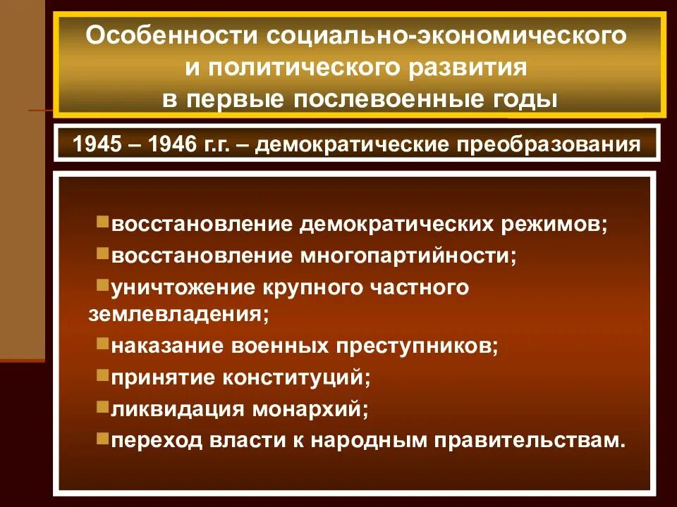 Особенности развития стран западной европы. Особенности послевоенного экономического развития. Социально-экономическое развитие страны в первые послевоенные годы. Экономическое развитие страны в послевоенные годы. Социально-экономические и политические особенности.