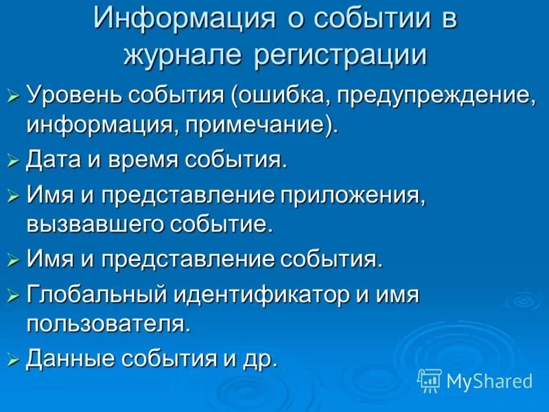 Уровень события. Готовая презентация регистрация событий безопасности. Событийный уровень диалога.