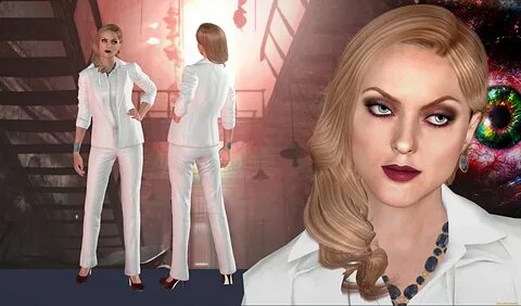 alex wesker, 3д графика, люди , people, девушка, костюм, взгляд, фон.