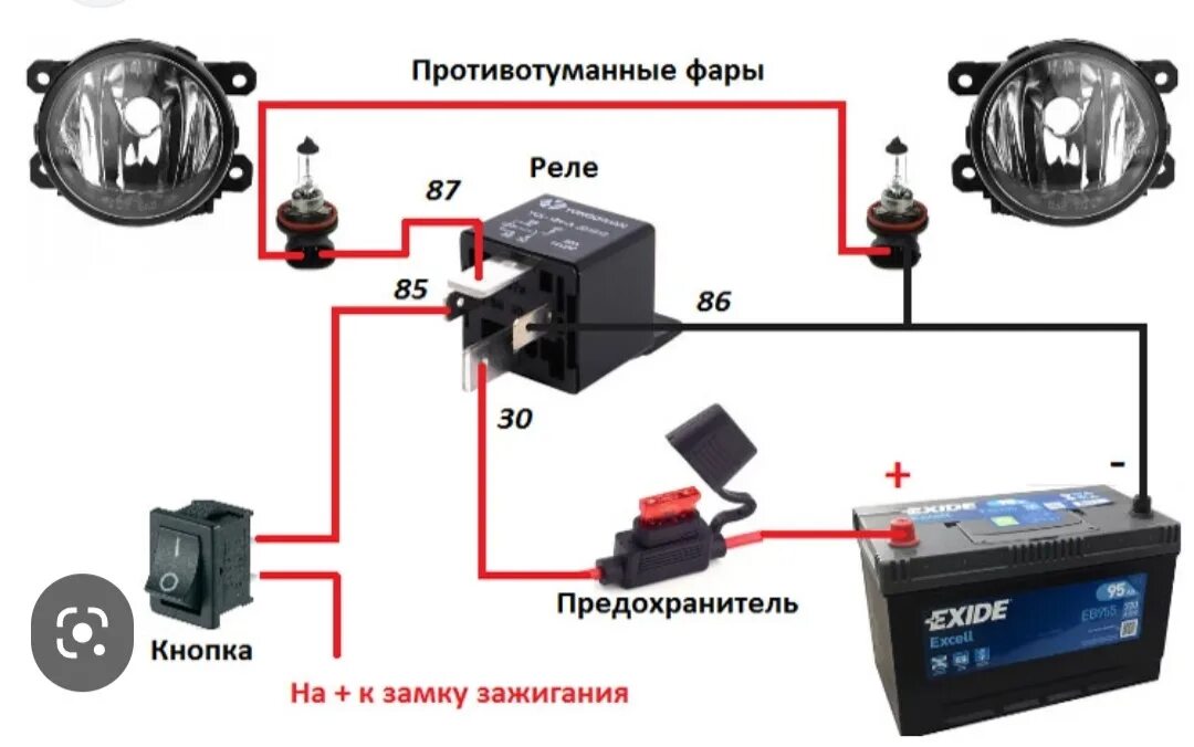 Схема подключения ПТФ Ларгус. Схема подключения штатных противотуманных фар Vesta ng. Реле ПТФ Ларгус. Можно ли устанавливать противотуманные фары