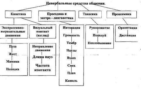 Невербальное общение схема