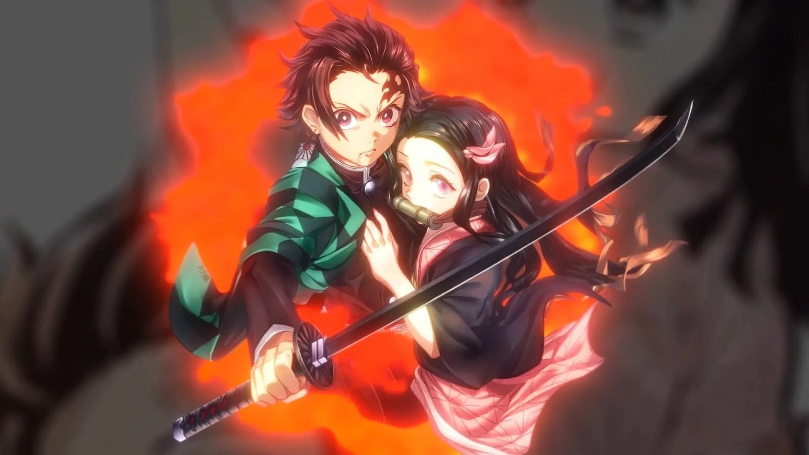 Истребитель демонов : Kimetsu no Yaiba. Нецуко клинок рассекающий демонов. Клинок рассекающий демонов Танджиро. Kimetsu no Yaiba nezuko and Tanjiro.