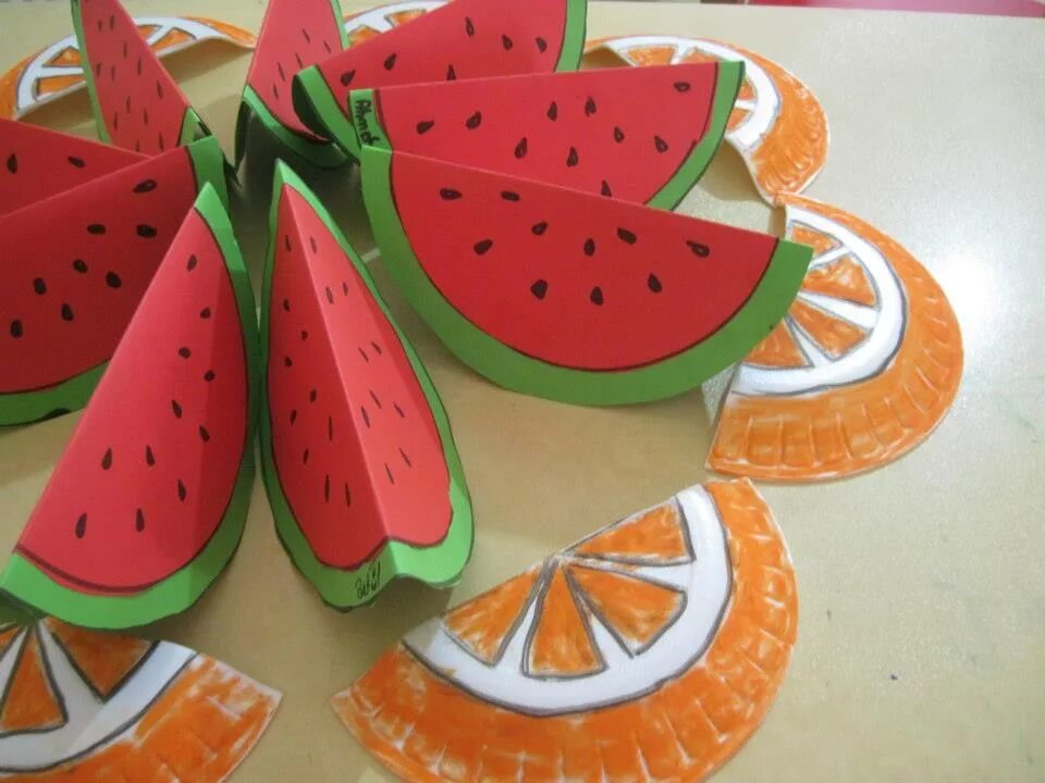 Аппликация на тему фрукты. Поделка фрукты. Объемные поделки из бумаги. Конструирование фруктов. Аппликация ягоды.