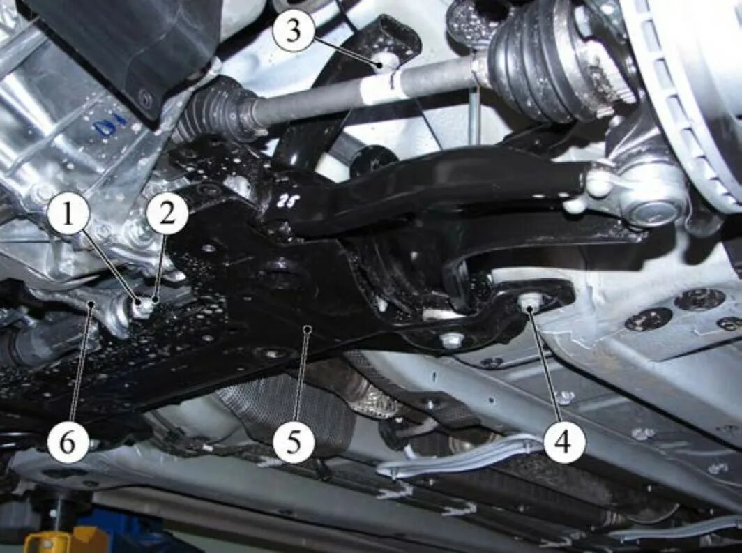 как снять передний подрамник