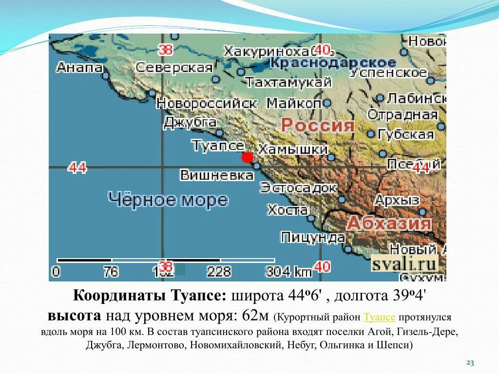 Высота уровня моря краснодар