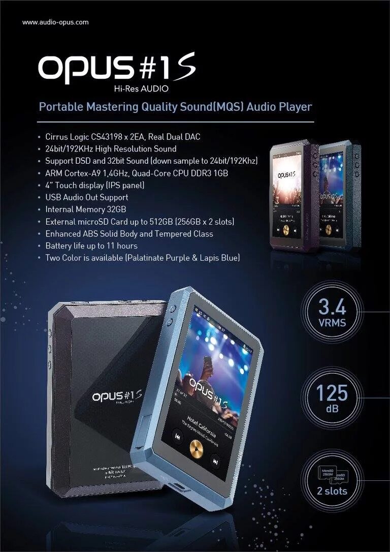 Opus #1s. Portable Audio Player. Opus 251. The bit Opus #1. Mastering portable