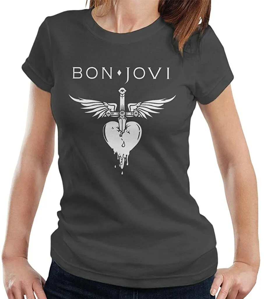 Bon jovi keep. Футболка bon Jovi. Bon Jovi Merch футболка темно серая. Футболка с черепом Бон Джови. Женская футболка 3d bon Jovi s.
