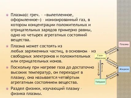 Примеры плазменного состояния