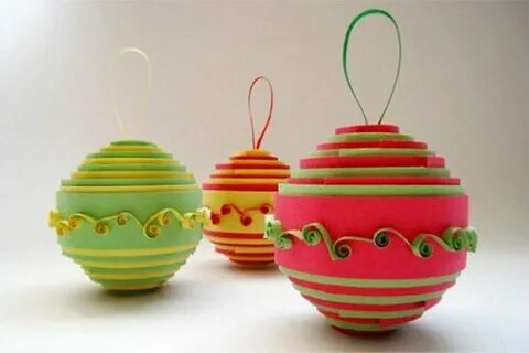 Елочная игрушка из картона и бумаги
