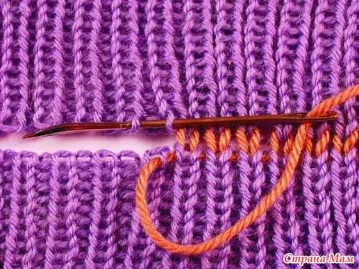 Как соединить открытые петли спицами Grafted KnitsMyth: The Grafting Yarn Must Come From the Back Needle Knitting Kni
