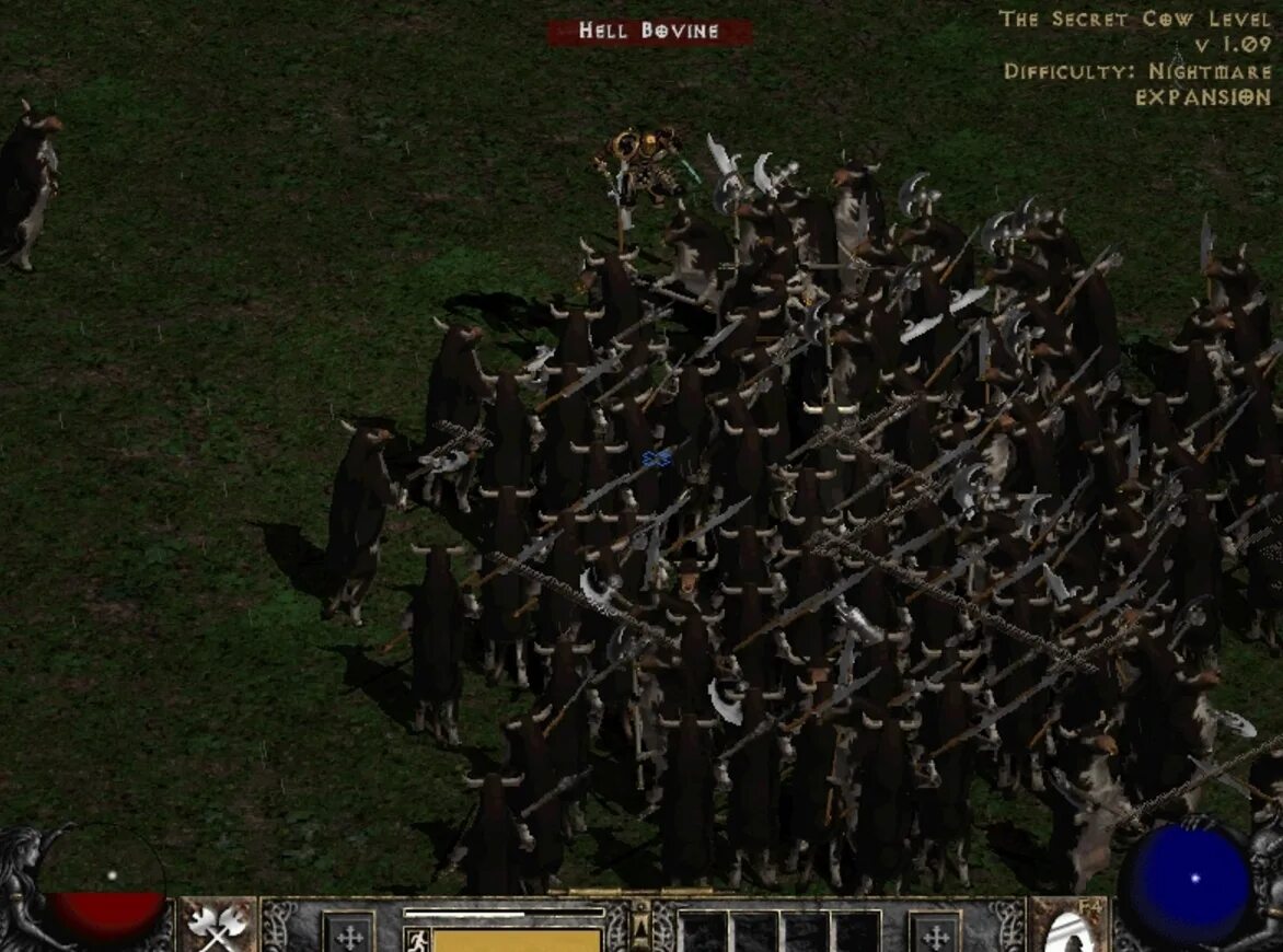 Diablo 2 коровий уровень. Коровий король диабло. Diablo 2: resurrected cow. Коровий король diablo 2. Коровий уровень диабло 2 resurrection.