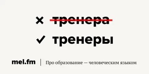 Тренеры или тренера как правильно писать