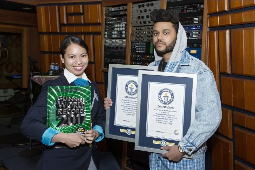 Двигатель в книге рекордов гиннесса. Рекорд Гиннесса the Weeknd. Самый популярный певец в мире. Книга рекордов. The Weeknd попал в книгу рекордов Гиннесса.
