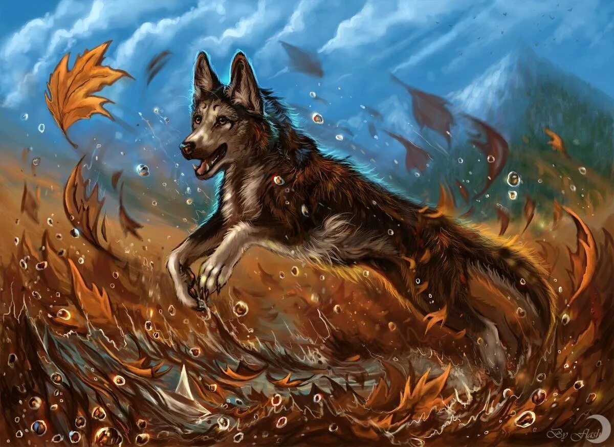 Красивые арты собак. Русский охотничий спаниель. Руди сисванто. Арты псов. Волк арт.