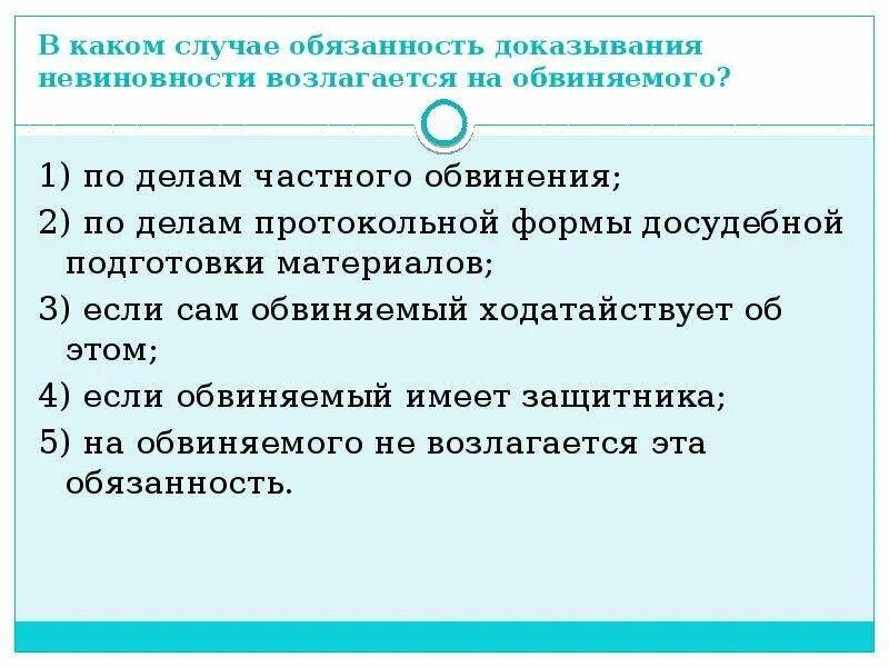 Обязанность доказывания возлагается на