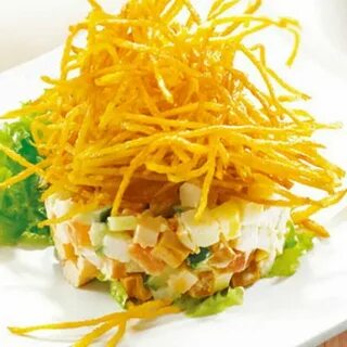 Салат курица жареная картошка огурец