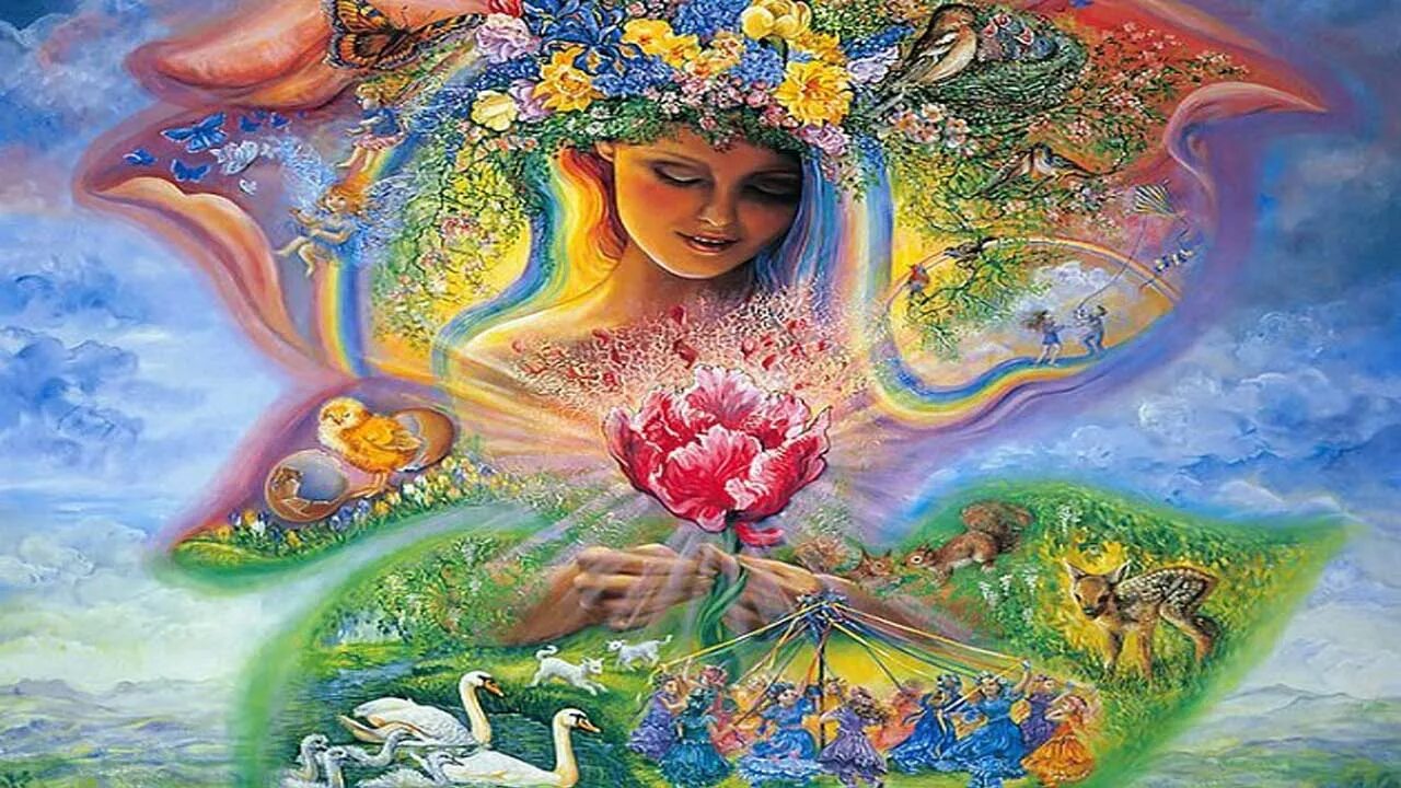 Природа это весь материальный мир. Рожана богиня славян. Богиня Рожана у славян картина.